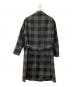 HEVO (イーヴォ) OSTUNI BLOCK CHECK BELTED COAT グレー×ブラック サイズ:48：25000円