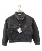 SOFTHYPHENソフトハイフン）の古着「TUCKED DETAIL DENIM JACKET」｜ブラック