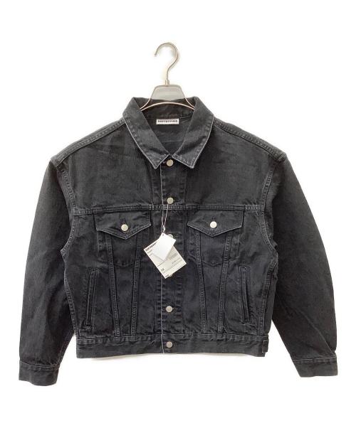 SOFTHYPHEN（ソフトハイフン）SOFTHYPHEN (ソフトハイフン) TUCKED DETAIL DENIM JACKET ブラック サイズ:02 未使用品の古着・服飾アイテム