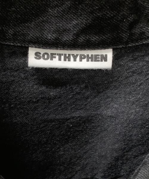 SOFTHYPHEN（ソフトハイフン）SOFTHYPHEN (ソフトハイフン) TUCKED DETAIL DENIM JACKET ブラック サイズ:02 未使用品の古着・服飾アイテム