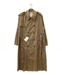 SOFTHYPHEN（ソフトハイフン）の古着「GUN CLUB CHECK TRENCH COAT」｜ブラウン×グリーン