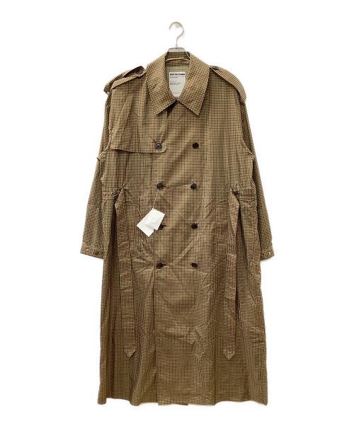 SOFTHYPHEN（ソフトハイフン）SOFTHYPHEN (ソフトハイフン) GUN CLUB CHECK TRENCH COAT ブラウン×グリーン サイズ:3 未使用品の古着・服飾アイテム
