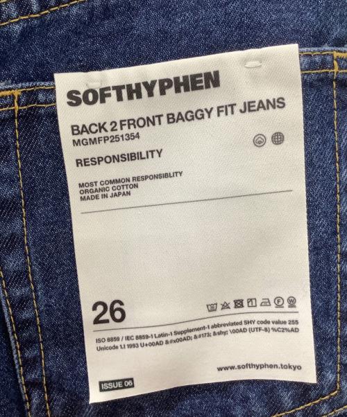 SOFTHYPHEN（ソフトハイフン）SOFTHYPHEN (ソフトハイフン) BACK 2 FRONT BAGGY FIT JEANS インディゴ サイズ:26 未使用品の古着・服飾アイテム