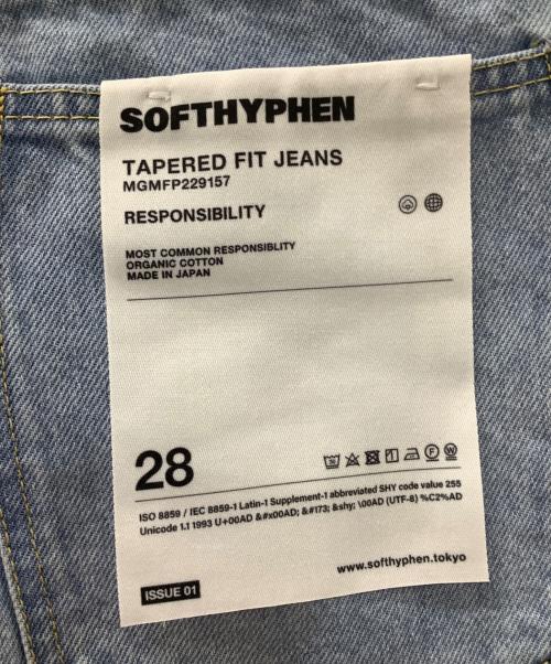 SOFTHYPHEN（ソフトハイフン）SOFTHYPHEN (ソフトハイフン) TAPERED FIT JEANS スカイブルー サイズ:28 未使用品の古着・服飾アイテム