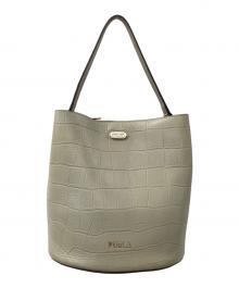 FURLA（フルラ）の古着「ダナエ ターンロックダナエバケットバッグ」｜グレー