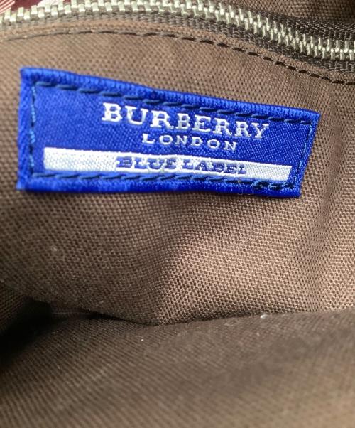 BURBERRY BLUE LABEL（バーバリー ブルー レーベル）BURBERRY BLUE LABEL (バーバリー ブルー レーベル) ノバチェック 舟形トートバッグ ピンクの古着・服飾アイテム