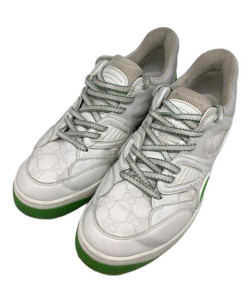 GUCCI（グッチ）GUCCI (グッチ) BASKET ホワイト×黄緑 サイズ:7の古着・服飾アイテム