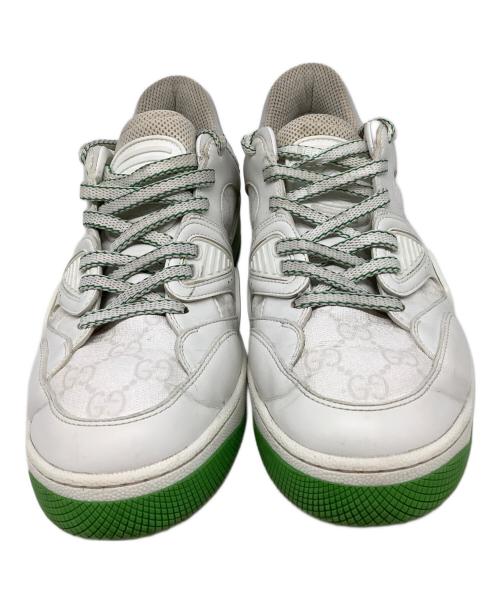 GUCCI（グッチ）GUCCI (グッチ) BASKET ホワイト×黄緑 サイズ:7の古着・服飾アイテム