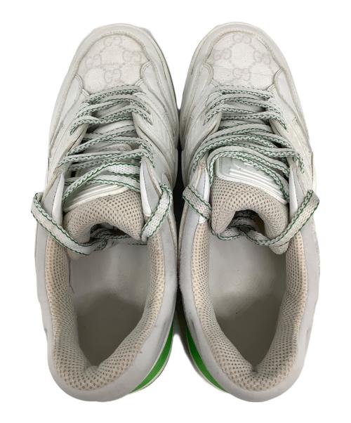 GUCCI（グッチ）GUCCI (グッチ) BASKET ホワイト×黄緑 サイズ:7の古着・服飾アイテム