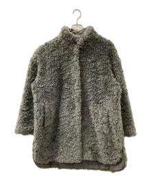 THREE DOTS（スリードッツ）の古着「Upcycled eco fur middle coat」｜グレー