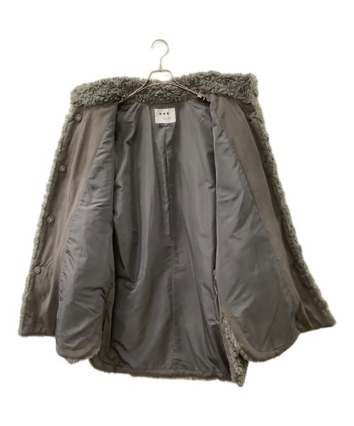 THREE DOTS（スリードッツ）THREE DOTS (スリードッツ) Upcycled eco fur middle coat グレー サイズ:Sの古着・服飾アイテム