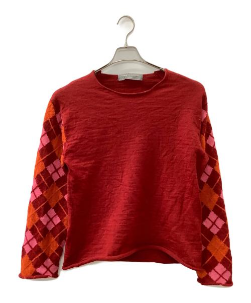 COMME des GARCONS HOMME（コムデギャルソン オム）COMME des GARCONS HOMME (コムデギャルソン オム) 薄手ニット レッド サイズ:-の古着・服飾アイテム