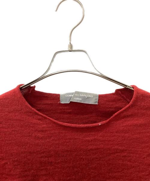 COMME des GARCONS HOMME（コムデギャルソン オム）COMME des GARCONS HOMME (コムデギャルソン オム) 薄手ニット レッド サイズ:-の古着・服飾アイテム