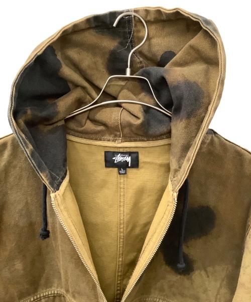 stussy（ステューシー）stussy (ステューシー) FLORAL DYE WORK JACKET ブラウン サイズ:Lの古着・服飾アイテム
