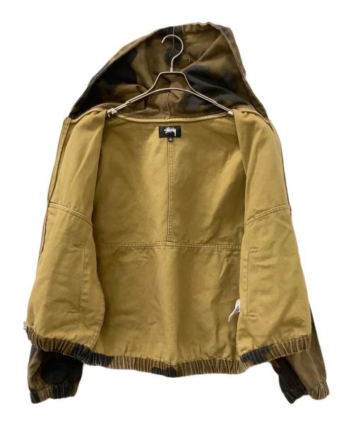 stussy（ステューシー）stussy (ステューシー) FLORAL DYE WORK JACKET ブラウン サイズ:Lの古着・服飾アイテム