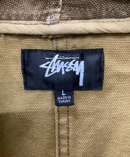 stussy（ステューシー）stussy (ステューシー) FLORAL DYE WORK JACKET ブラウン サイズ:Lの古着・服飾アイテム