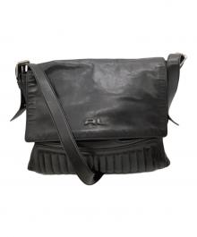 RALPH LAUREN（ラルフローレン）の古着「レザーショルダーバッグ」｜ブラック