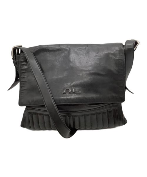 RALPH LAUREN（ラルフローレン）RALPH LAUREN (ラルフローレン) レザーショルダーバッグ ブラックの古着・服飾アイテム