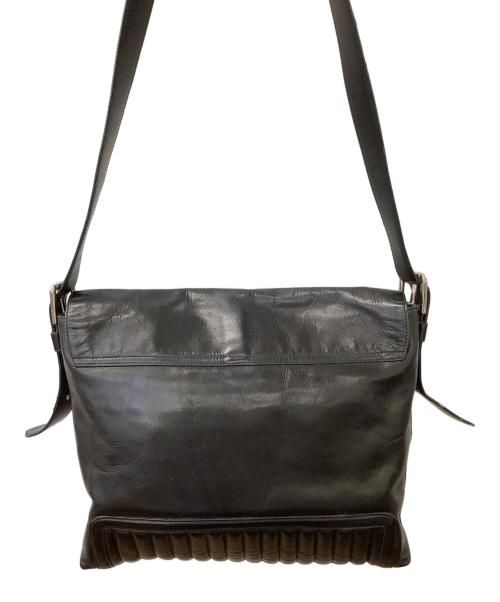 RALPH LAUREN（ラルフローレン）RALPH LAUREN (ラルフローレン) レザーショルダーバッグ ブラックの古着・服飾アイテム