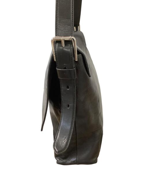 RALPH LAUREN（ラルフローレン）RALPH LAUREN (ラルフローレン) レザーショルダーバッグ ブラックの古着・服飾アイテム