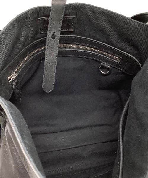 RALPH LAUREN（ラルフローレン）RALPH LAUREN (ラルフローレン) レザーショルダーバッグ ブラックの古着・服飾アイテム