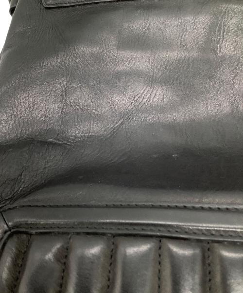 RALPH LAUREN（ラルフローレン）RALPH LAUREN (ラルフローレン) レザーショルダーバッグ ブラックの古着・服飾アイテム