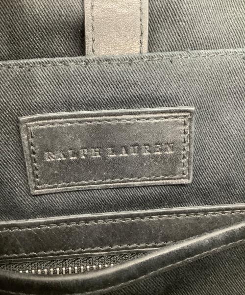 RALPH LAUREN（ラルフローレン）RALPH LAUREN (ラルフローレン) レザーショルダーバッグ ブラックの古着・服飾アイテム
