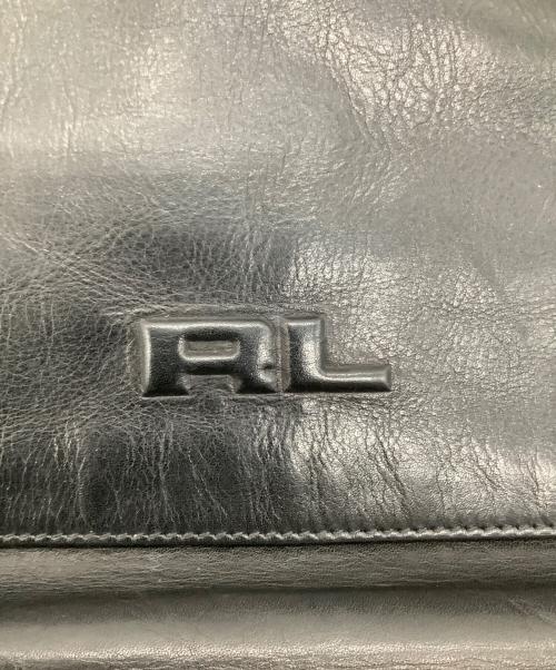RALPH LAUREN（ラルフローレン）RALPH LAUREN (ラルフローレン) レザーショルダーバッグ ブラックの古着・服飾アイテム