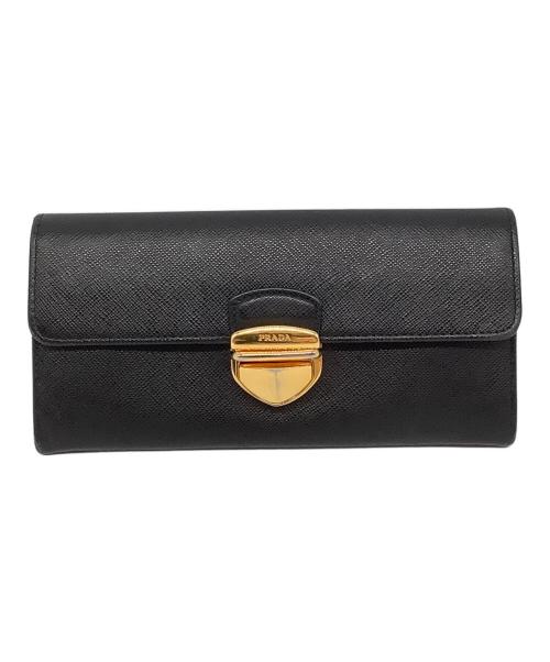 PRADA（プラダ）PRADA (プラダ) サフィアーノ 長財布 ブラックの古着・服飾アイテム