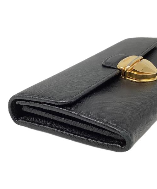 PRADA（プラダ）PRADA (プラダ) サフィアーノ 長財布 ブラックの古着・服飾アイテム