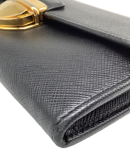 PRADA（プラダ）PRADA (プラダ) サフィアーノ 長財布 ブラックの古着・服飾アイテム