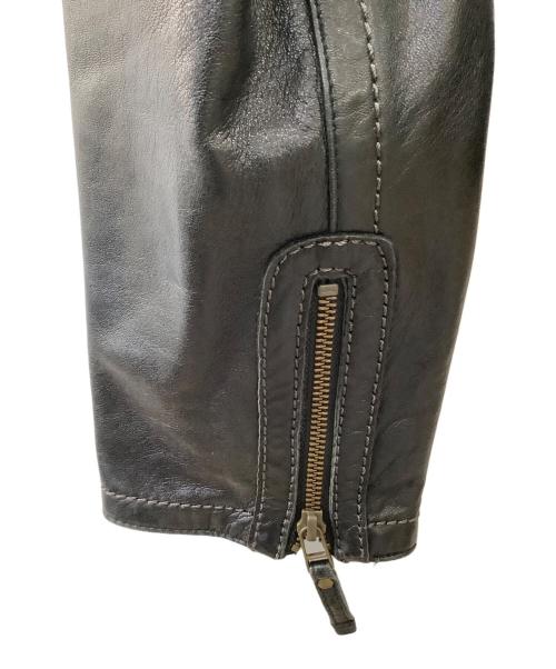 BURBERRY BLUE LABEL（バーバリー ブルー レーベル）BURBERRY BLUE LABEL (バーバリー ブルー レーベル) ラムレザージャケット ブラック サイズ:38の古着・服飾アイテム