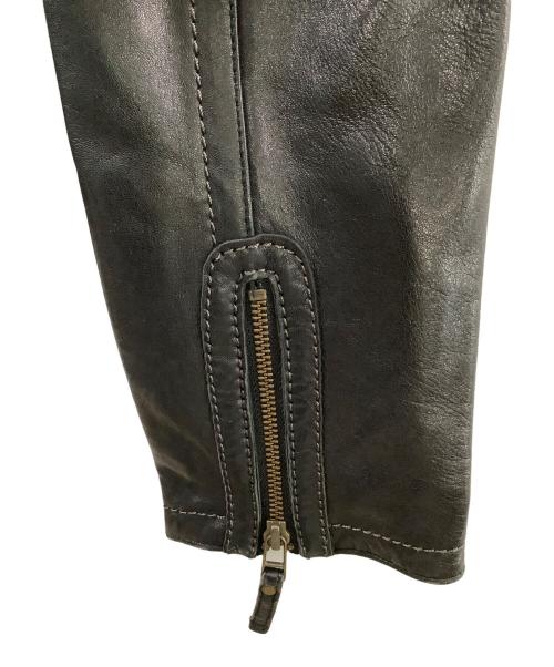 BURBERRY BLUE LABEL（バーバリー ブルー レーベル）BURBERRY BLUE LABEL (バーバリー ブルー レーベル) ラムレザージャケット ブラック サイズ:38の古着・服飾アイテム