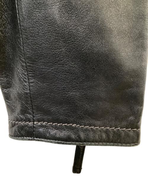 BURBERRY BLUE LABEL（バーバリー ブルー レーベル）BURBERRY BLUE LABEL (バーバリー ブルー レーベル) ラムレザージャケット ブラック サイズ:38の古着・服飾アイテム