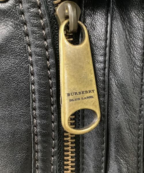 BURBERRY BLUE LABEL（バーバリー ブルー レーベル）BURBERRY BLUE LABEL (バーバリー ブルー レーベル) ラムレザージャケット ブラック サイズ:38の古着・服飾アイテム