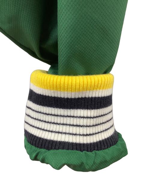 LACOSTE（ラコステ）LACOSTE (ラコステ) ボーダーリブニットネックジップアップジャケット グリーン×ベージュ サイズ:FR52  US M/Lの古着・服飾アイテム