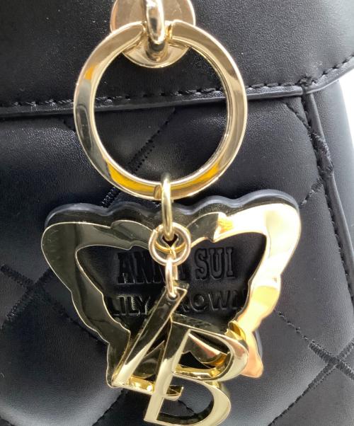 ANNA SUI（アナスイ）ANNA SUI (アナスイ) Lily Brown (リリーブラウン) 2WAYショルダーバッグ ブラックの古着・服飾アイテム