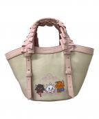 Samantha Thavasa×DISNEYサマンサタバサ×ディズニー）の古着「ハンドバック 『おしゃれキャット』コレクション」｜ピンク×ベージュ