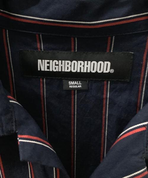 NEIGHBORHOOD（ネイバーフッド）NEIGHBORHOOD (ネイバーフッド) STRIPE WORK SHIRT LS ネイビー サイズ:Sの古着・服飾アイテム