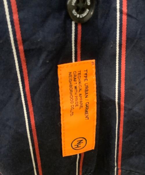 NEIGHBORHOOD（ネイバーフッド）NEIGHBORHOOD (ネイバーフッド) STRIPE WORK SHIRT LS ネイビー サイズ:Sの古着・服飾アイテム
