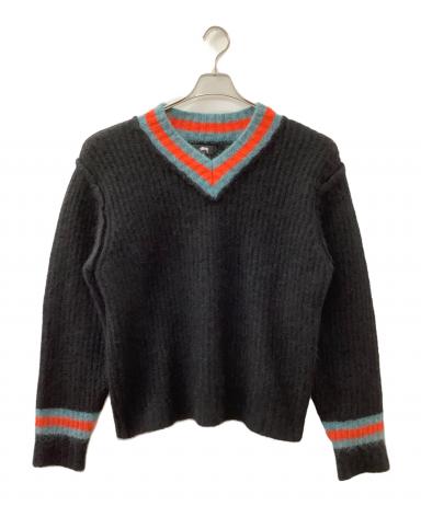 中古・古着通販】stussy (ステューシー) Vネック ブラック サイズ:M