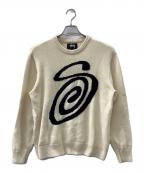 stussyステューシー）の古着「Curly S Sweater」｜ベージュ