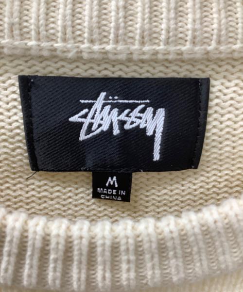 stussy（ステューシー）stussy (ステューシー) Curly S Sweater ベージュ サイズ:Mの古着・服飾アイテム