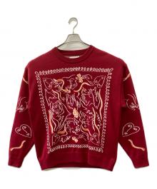 taupe（トープ）の古着「厚手ニット」｜レッド