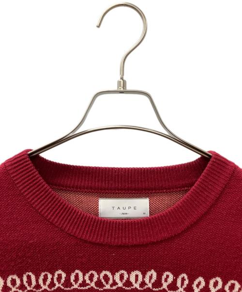 taupe（トープ）taupe (トープ) 厚手ニット レッド サイズ:2の古着・服飾アイテム