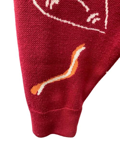 taupe（トープ）taupe (トープ) 厚手ニット レッド サイズ:2の古着・服飾アイテム