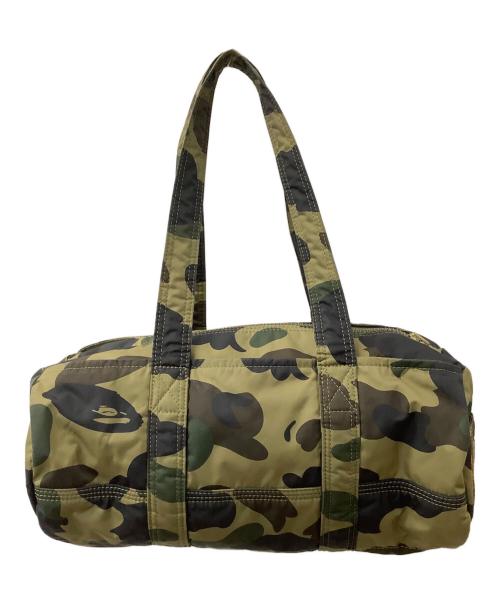 PORTER（ポーター）PORTER (ポーター) A BATHING APE (ア ベイシング エイプ) ミニボストンバッグ カーキの古着・服飾アイテム