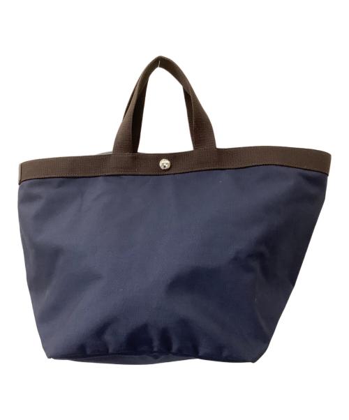 Herve Chapelier（エルベシャプリエ）Herve Chapelier (エルベシャプリエ) トートバッグ ネイビー×ブラウンの古着・服飾アイテム