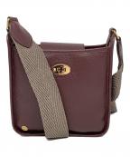 A.D.M.J.エーディーエムジェイ）の古着「シュリンク型押しクロスボディバッグ」｜ワインレッド