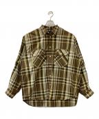 DAIWA PIER39ダイワ ピア39）の古着「TECH ELBOW PATCH WORK SHIRTS FLANNEL PLAIDS」｜ブラウン